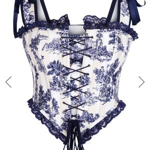 CHÂTEAU DAYDREAM CORSET – BLUE TOILE ROMANCE  BC-2470